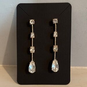 Chic Gold Crystal Drop Earrings